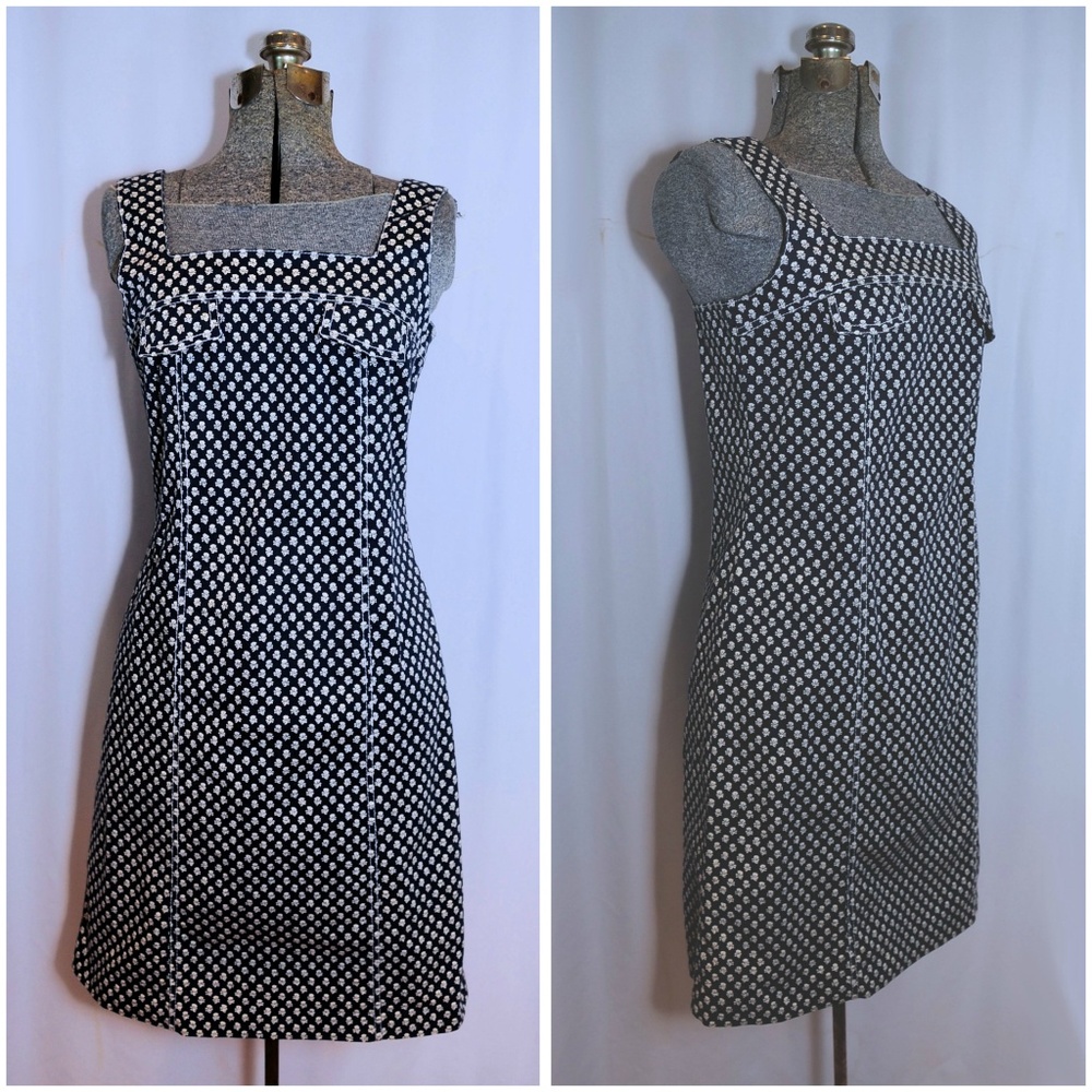 VTG 80's Les Olivdes Sundress Dress XXS Navy Blue